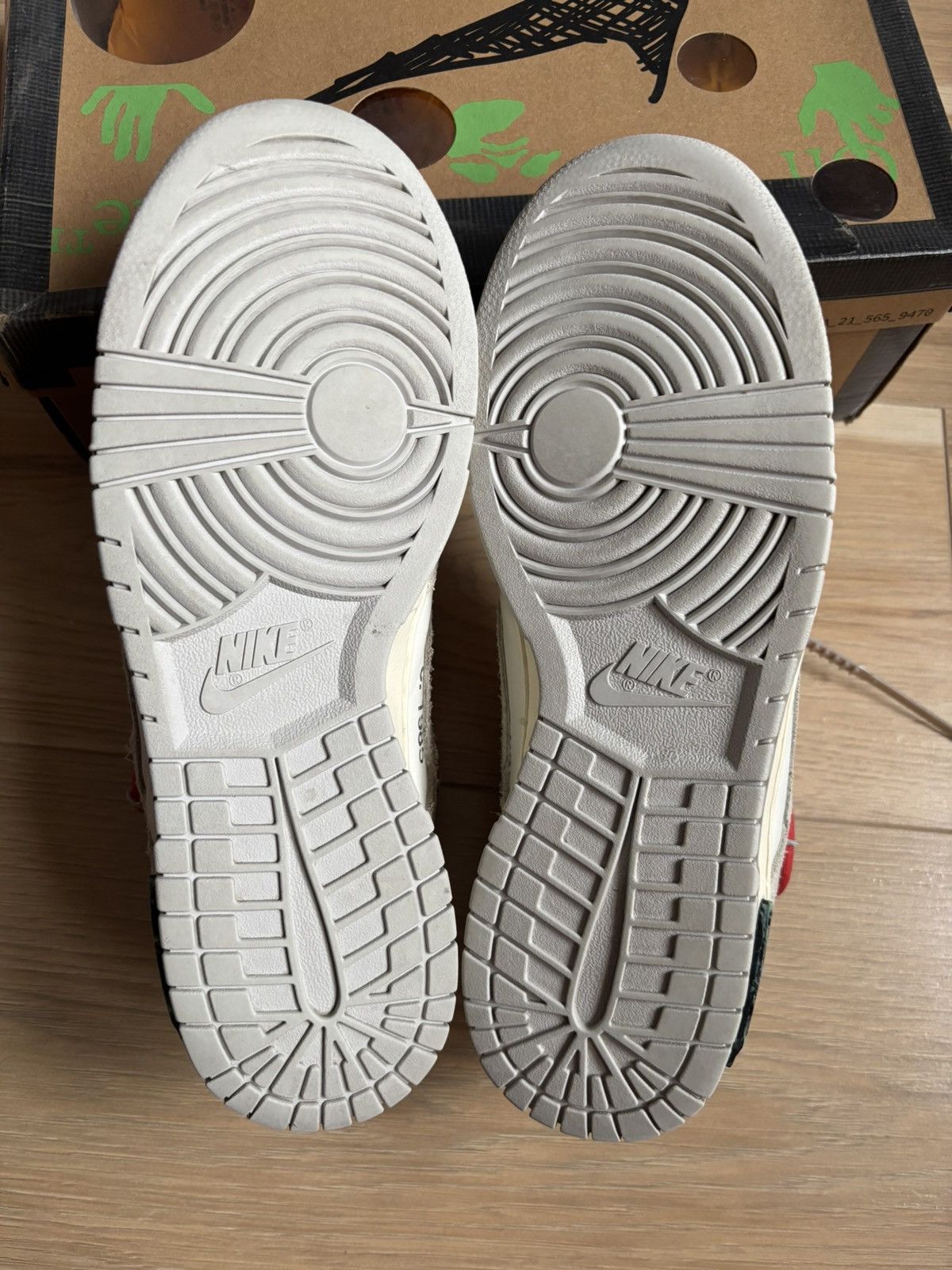 Nike × Off-White Off-White dunk low lot 33 Size US 9.5 / EU 42-43 - 5 Thumbnail