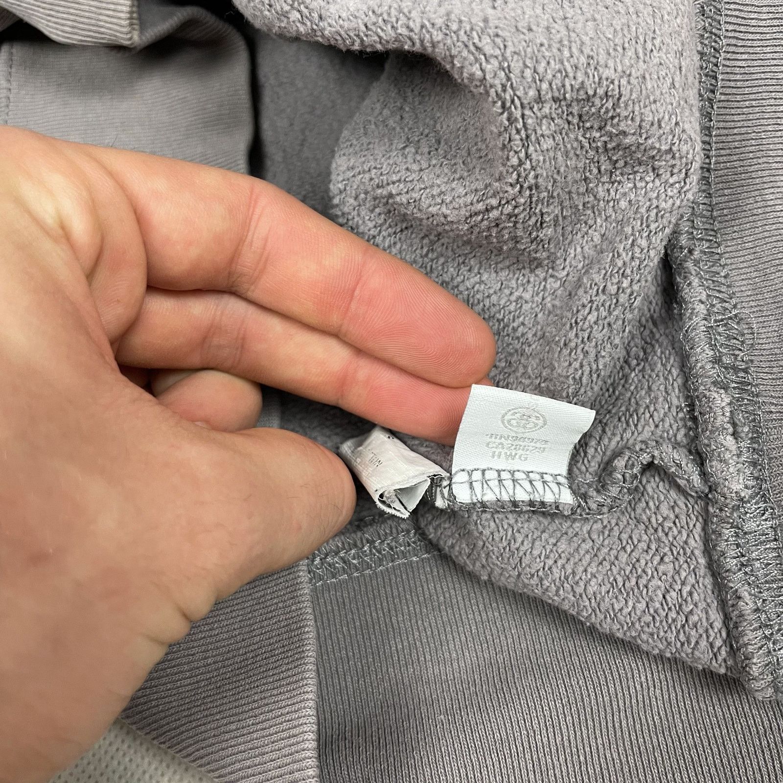 Stussy Stussy Men's Gray Cotton Long Sleeve Pullover Hoodie Small Size US S / EU 44-46 / 1 - 10 Thumbnail