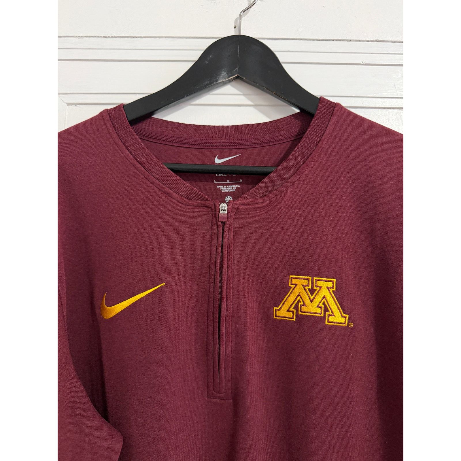 Nike Minnesota Gophers Maroon Nike Dri-Fit 1/4-Zip Size Large Size US L / EU 52-54 / 3 - 2 Thumbnail