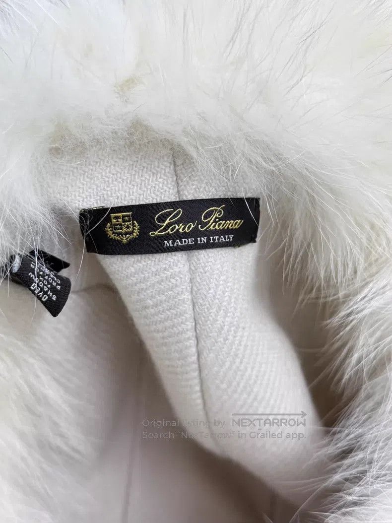 Loro Piana Loro Piana size M White Cashmere Fox Fur Faux Fur Leifeng H Size ONE SIZE - 5 Thumbnail