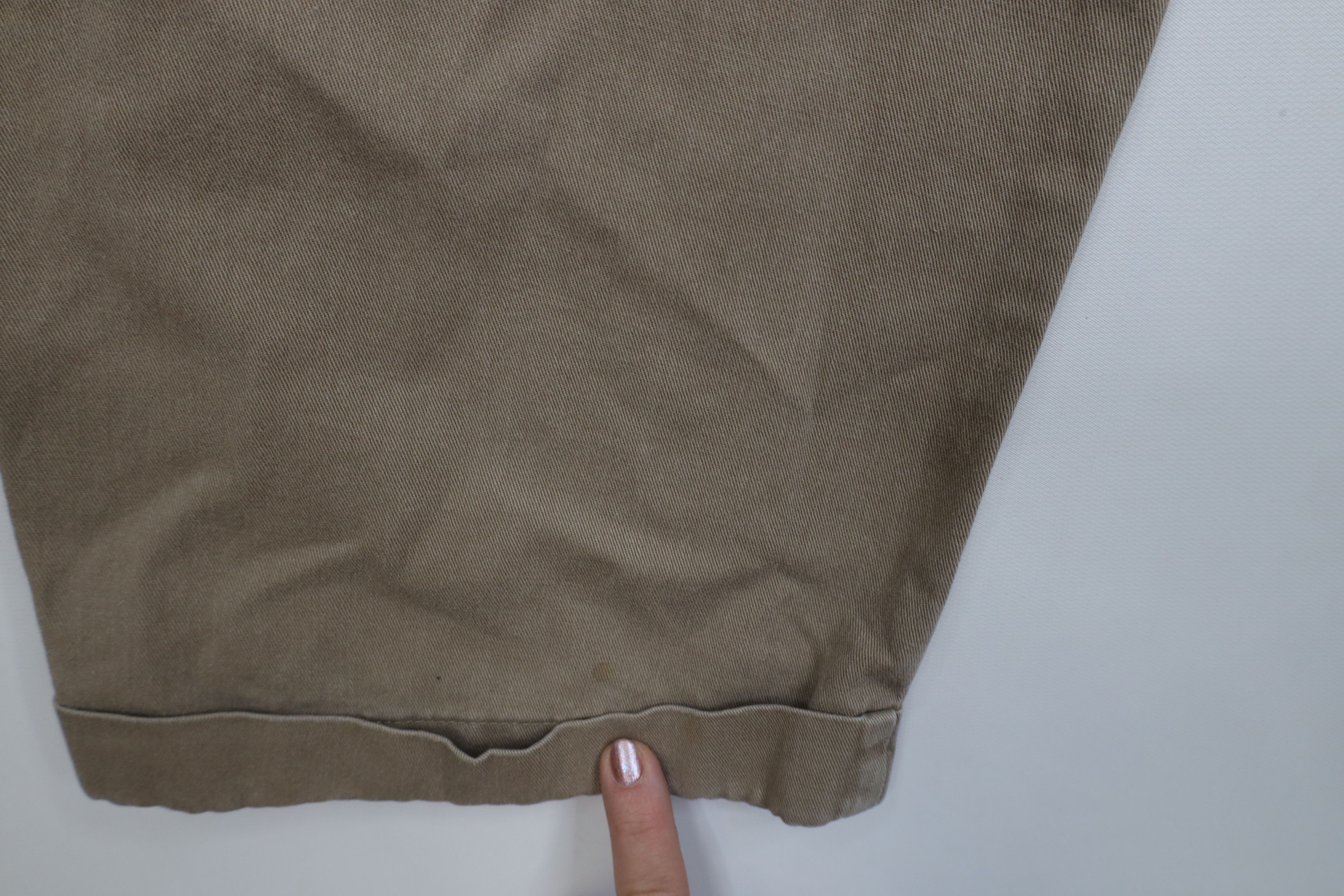 Tommy Hilfiger Vintage 90s Tommy Hilfiger Cuffed Wide Leg Chino Pants Beige Size US 36 / EU 52 - 11 Thumbnail