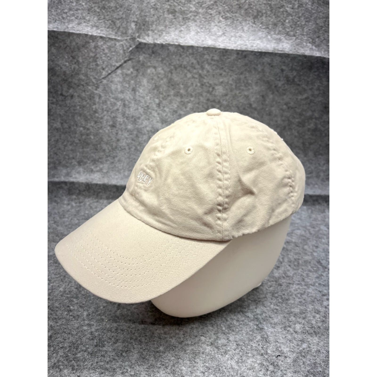 Obey OBEY Baseball Cap Adjustable Adult One Size Ivory Cotton Twill Aloha Beach Unisex Size ONE SIZE - 4 Thumbnail