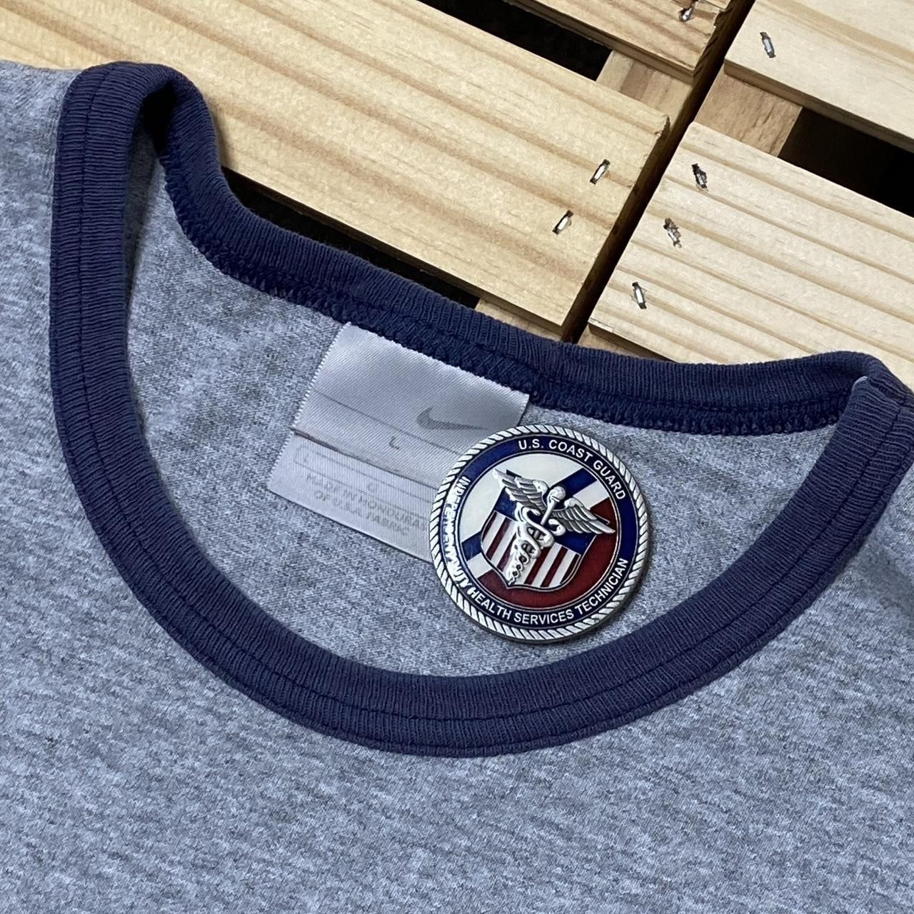 Nike Vintage Nike Gray Embroidered Ringer Tee Size Large Size US L / EU 52-54 / 3 - 4 Thumbnail