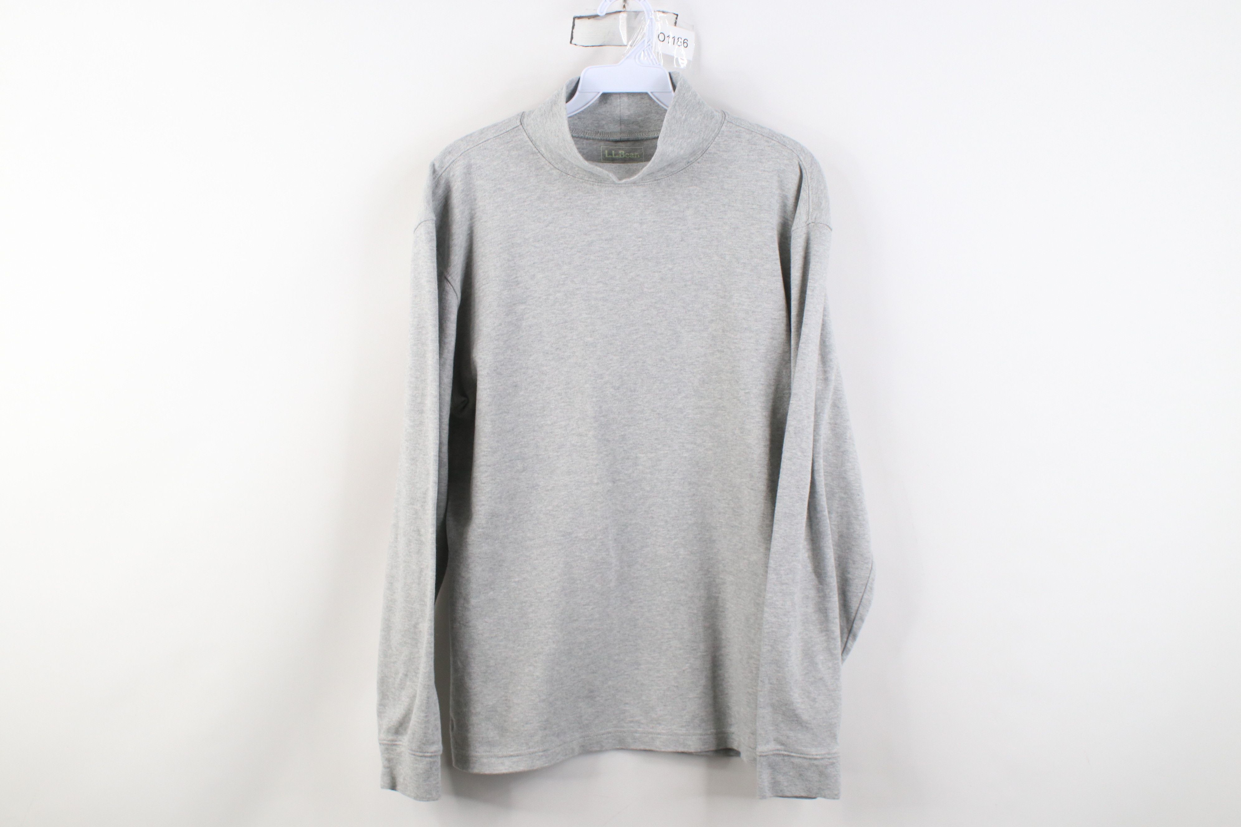 L.L. Bean Vintage Y2K LL Bean Mock Neck Long Sleeve T-Shirt Gray Size US M / EU 48-50 / 2 - 1 Thumbnail