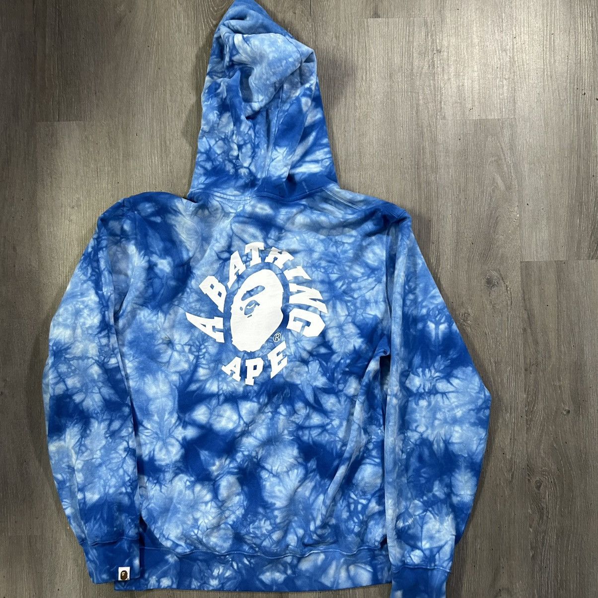 Bape BAPE Blue Tie Dye Full Zip Hoodie Size US XL / EU 56 / 4 - 3 Thumbnail