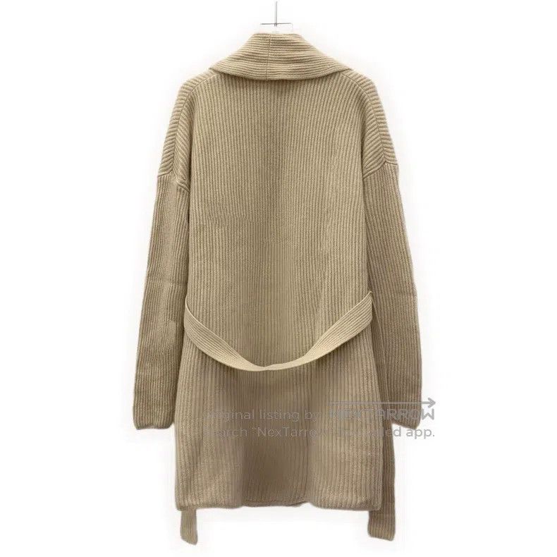 Max Mara Max Mara Brown Cashmere Lapel Belted Knit Cardigan Jacket Size S / US 4 / IT 40 - 2 Thumbnail