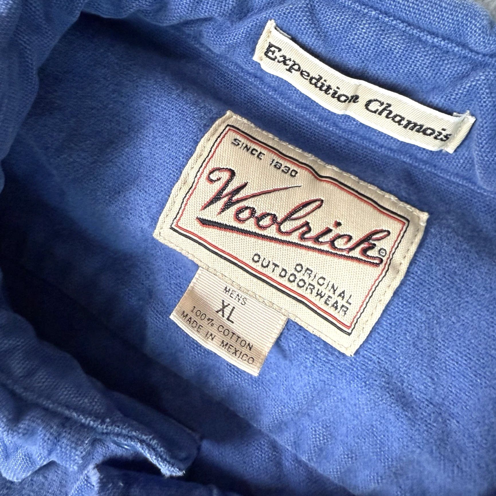 Vintage VINTAGE Woolrich Shirt Adult XL Blue Chamois Button-Up Long Sleeve Casual Distressed Size US XL / EU 56 / 4 - 4 Thumbnail
