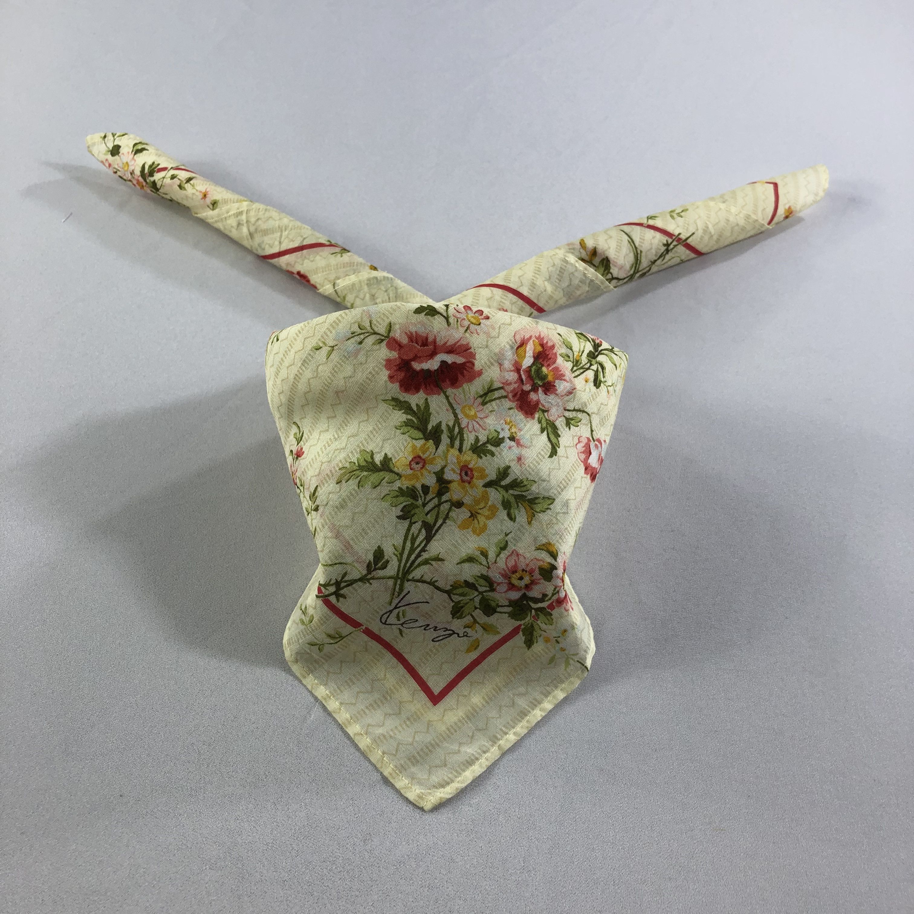 Kenzo Kenzo Floral Handkerchief Neckerchief Bandana H2174 Size ONE SIZE - 2 Thumbnail