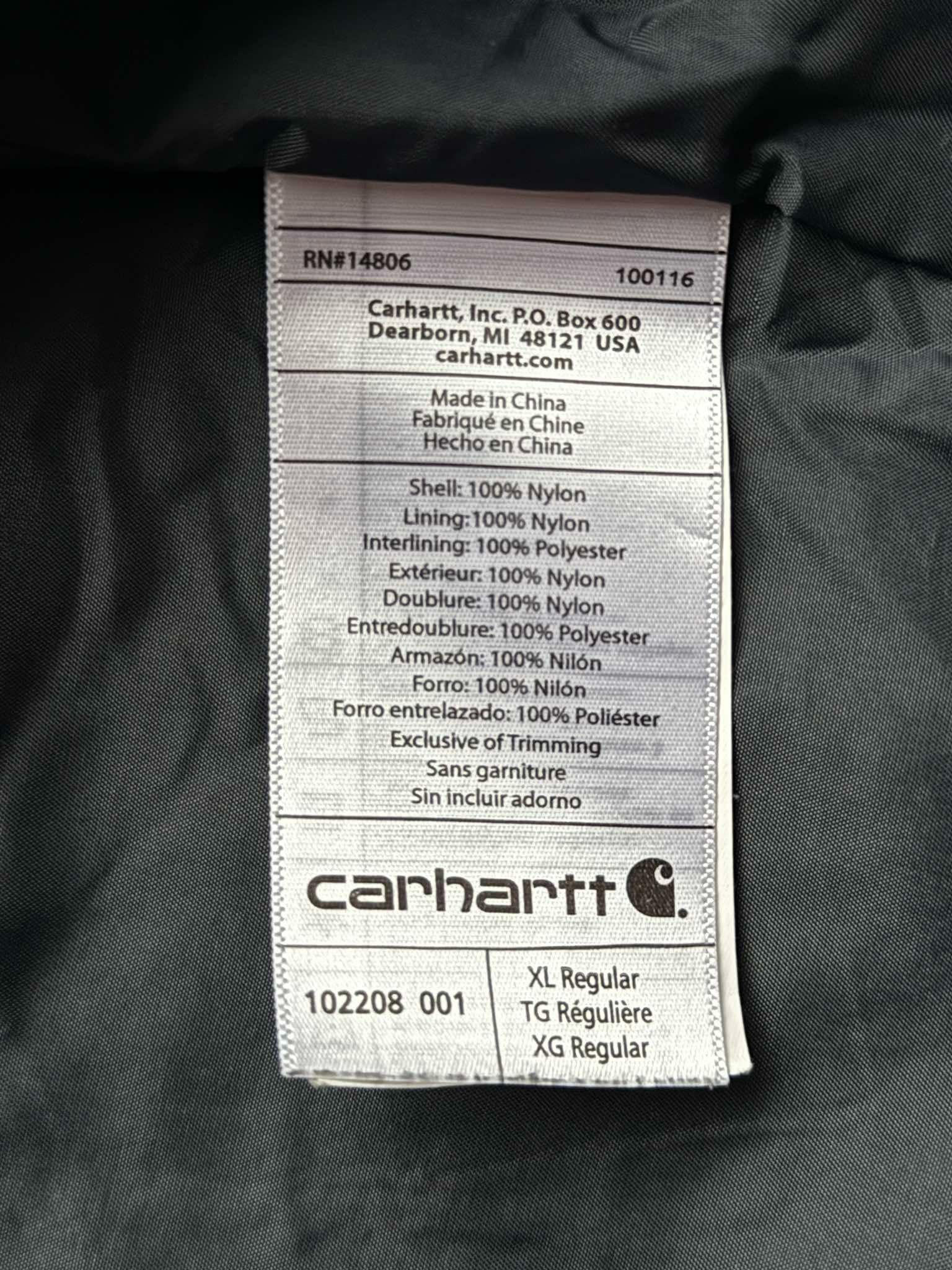 Carhartt Carhartt Gilliam Puffer Jacket Essential Lined Black Quilted Size US XL / EU 56 / 4 - 7 Thumbnail