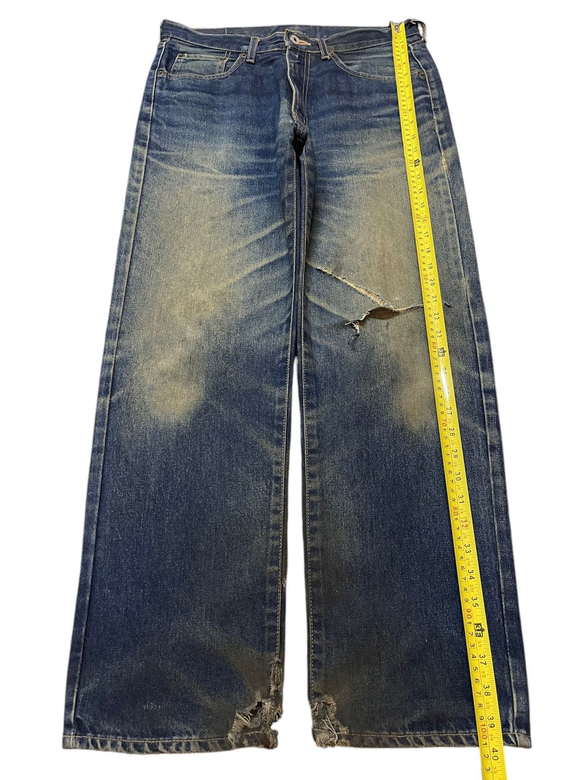 Kapital Vintage Japanese Brand Mud Wash Style Distress Loose Jeans Size US 32 / EU 48 - 12 Thumbnail