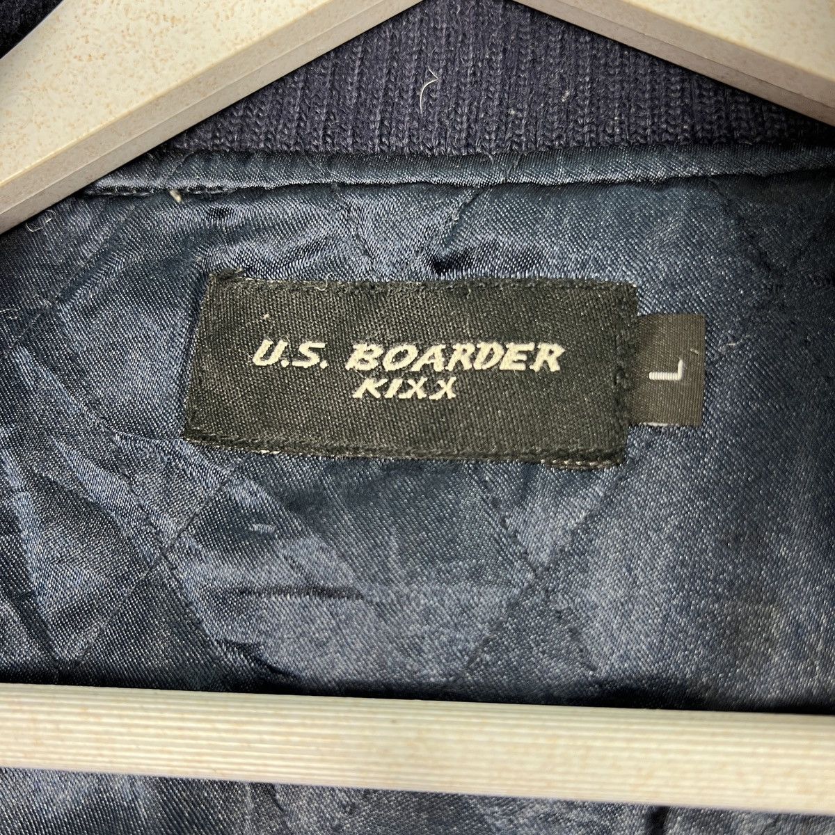 Japanese Brand 🔥 VINTAGE US BOARDER VARSITY BOMBER JACKET Size US L / EU 52-54 / 3 - 17 Thumbnail