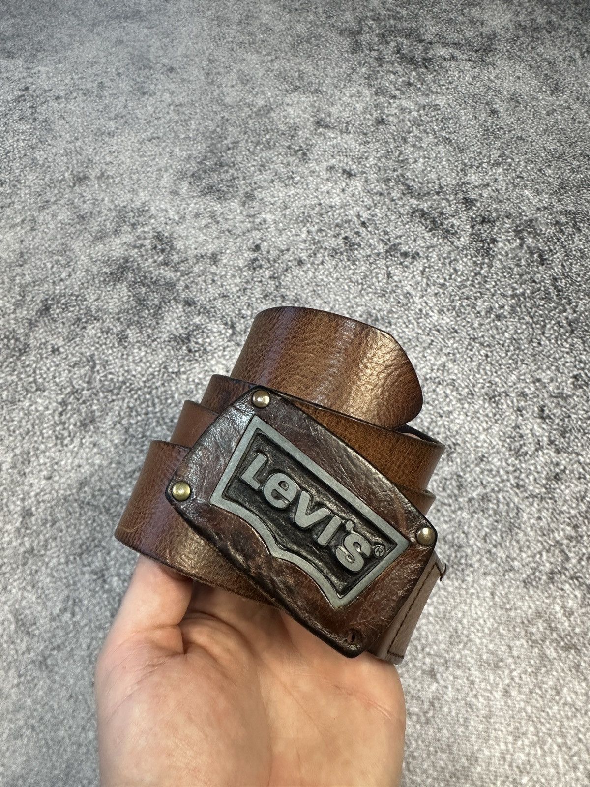 Pre-owned Levis X Vintage Y2k Vintage Levi's Logo Belts Streetwear Leather Usa