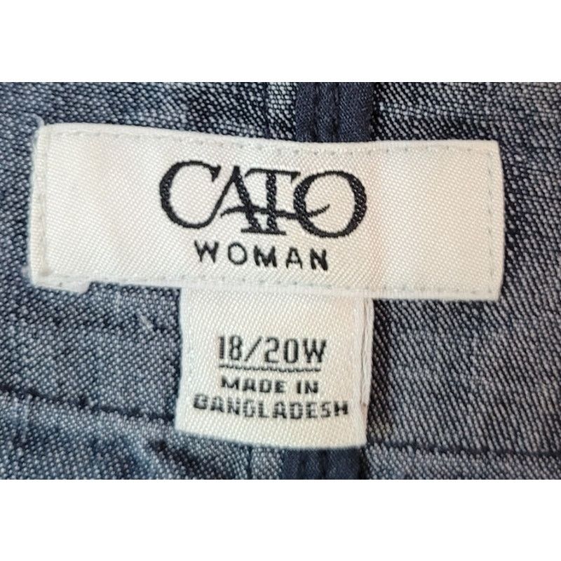 Vintage Cato Swing Denim Jacket 18/20W Open Front Plus Size EUC Size XXL / US 16-18 / IT 52-54 - 4 Thumbnail