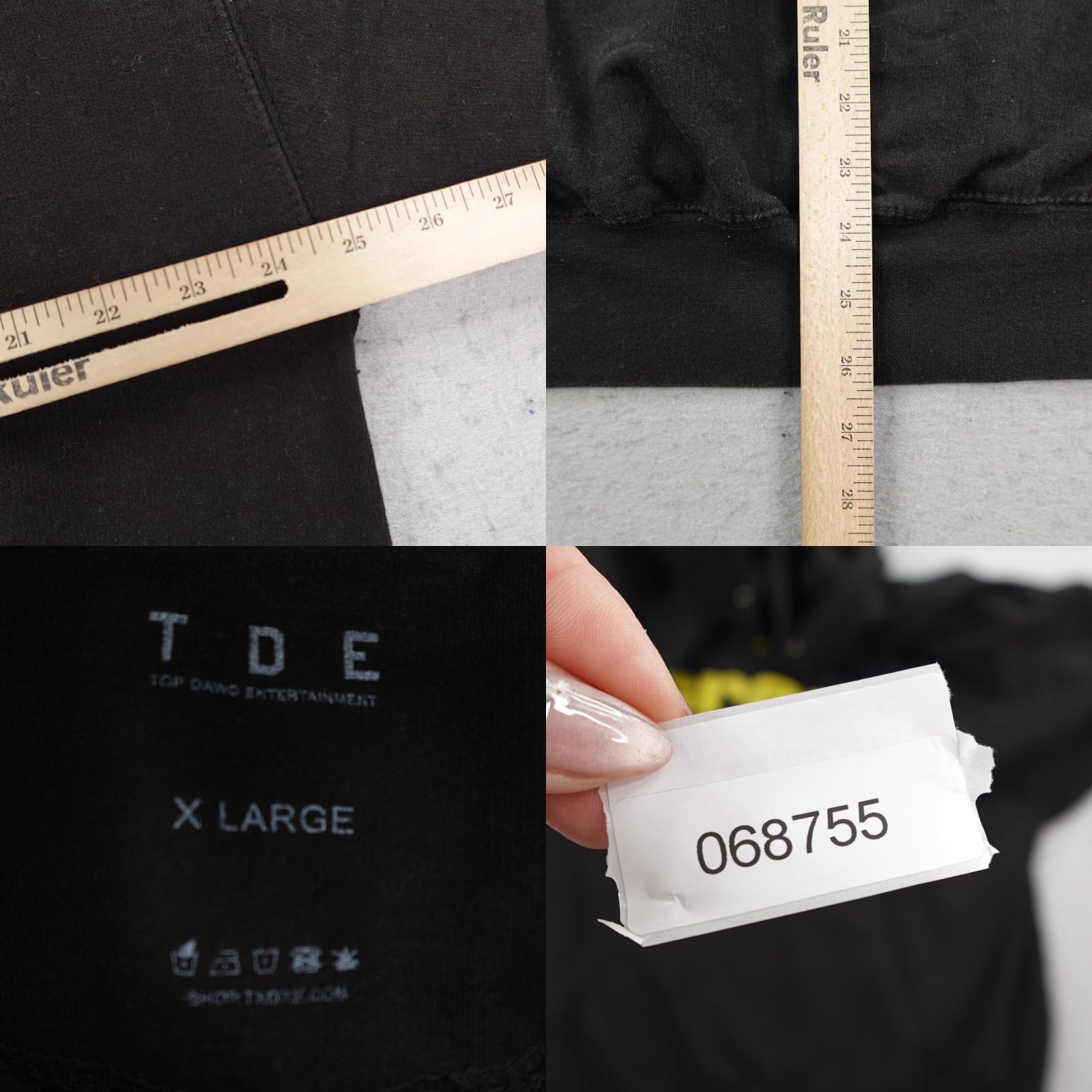 Vintage Top Dawg Entertainment Hoodie Men XL Black ScHoolboy Q Crash Talk Sweatshirt Graphic Print Hooded Pockets Drawstring Hip Hop Rap Size US XL / EU 56 / 4 - 8 Thumbnail