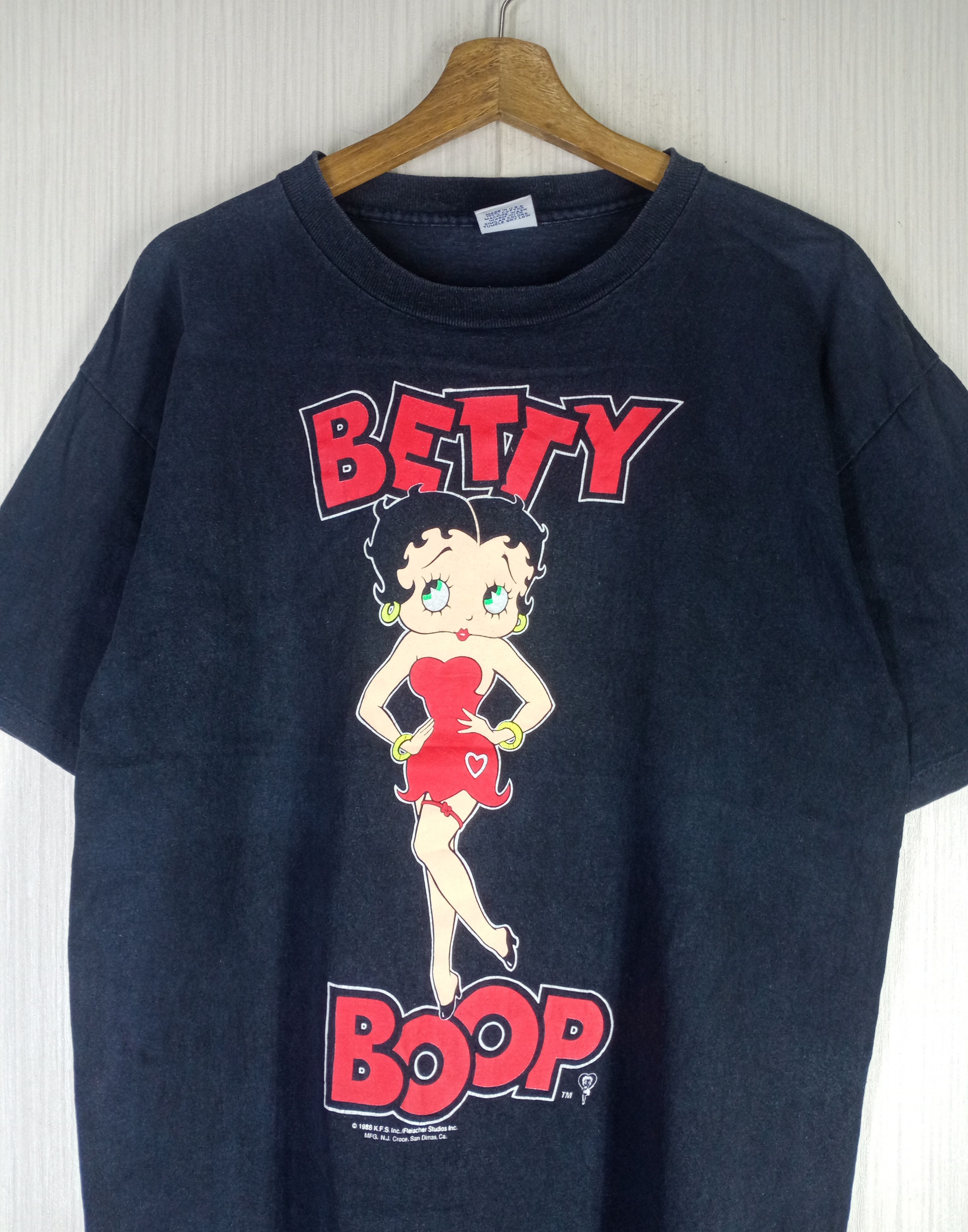 Cartoon Network Rare Vintage 80s Betty Boop Tshirt Size US L / EU 52-54 / 3 - 3 Thumbnail