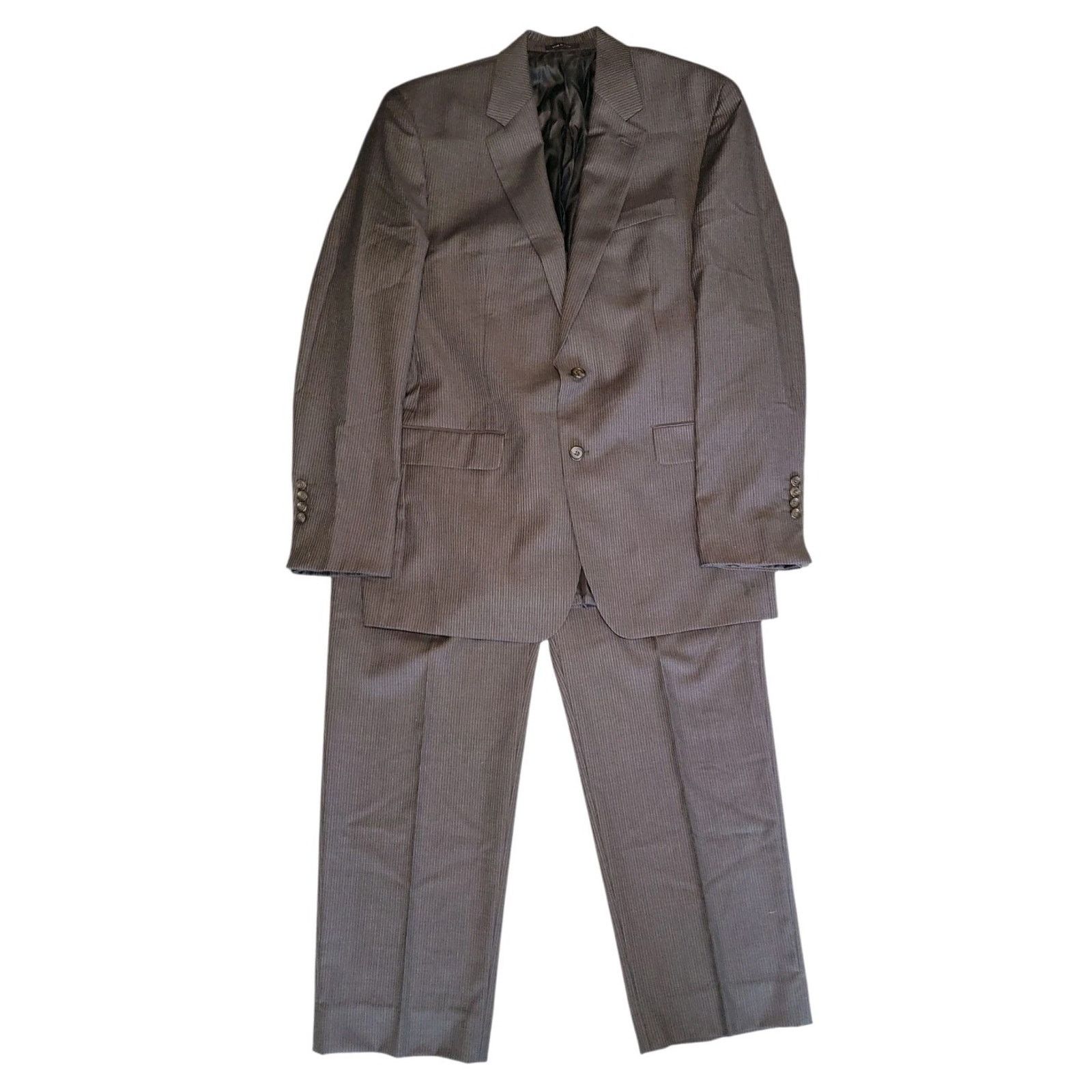Ralph Ralph Lauren Men’s 42L Gray Pinstripe 100% Wool