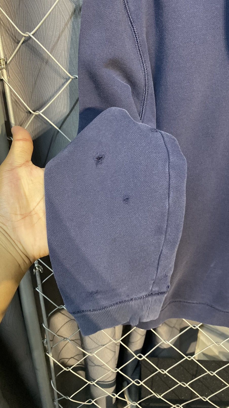 Carhartt × Vintage CARHARTT SPELLOUT HOODIE DISTRESS SMALL BOXY BLUE Size US S / EU 44-46 / 1 - 11 Thumbnail