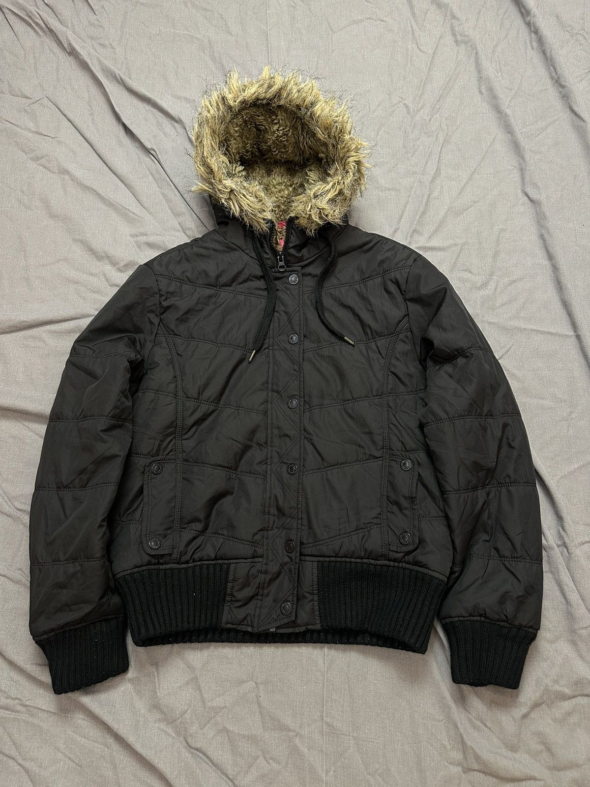 fur jacket black 00s archive opium carti