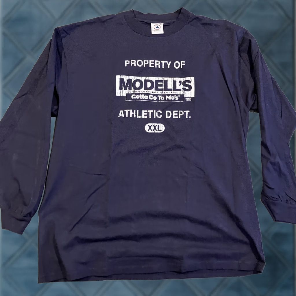 Delta VINTAGE Delta Athletic Department Long Sleeve T Shirt XL Men Blue Cotton Crew Neck Size US XL / EU 56 / 4 - 1 Thumbnail