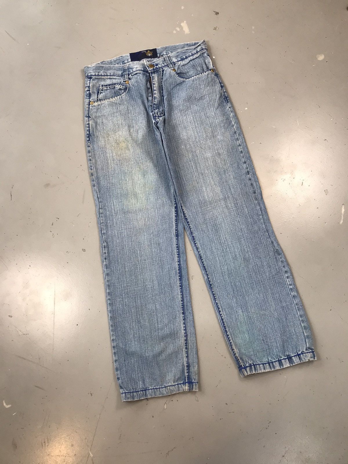 JNCO × Southpole × Vintage Vintage top shield big logo blue stitch baggyfit denim Size US 34 / EU 50 - 2 Thumbnail