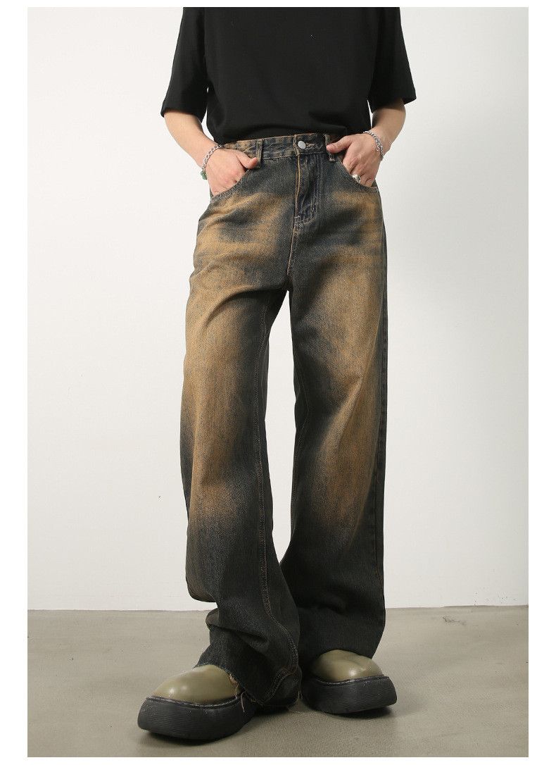 Japanese Brand Japanese retro washed distressed loose wide-leg jeans Size US 32 / EU 48 - 5 Thumbnail
