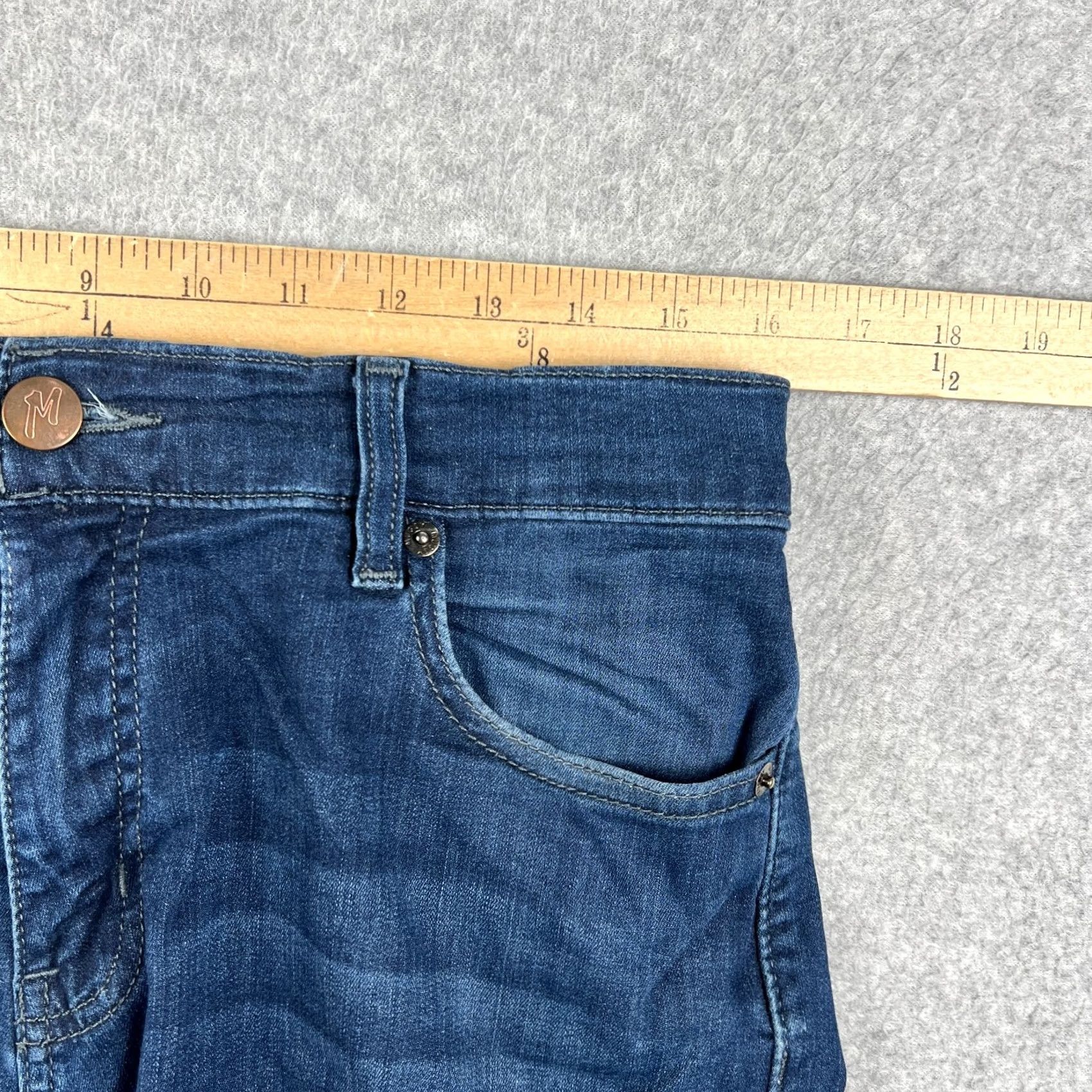 Vintage Mugsy Fultons Slim Fit Jeans Stretch Denim 33x32 Mens Blue Pants Cotton Denim Fabric Jeans Size US 33 - 5 Thumbnail