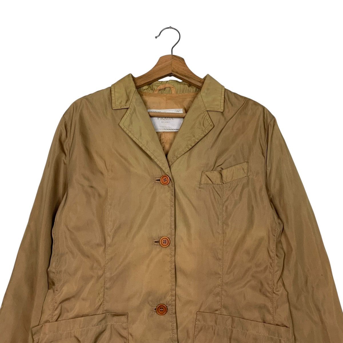 Prada Vintage Prada Made In Italy Brown Women Jacket Size XL / US 12-14 / IT 48-50 - 2 Thumbnail