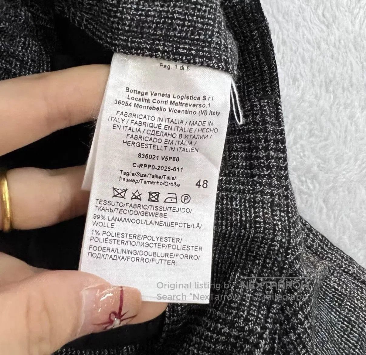 Bottega Veneta Gray Plaid High-Waisted Shorts Size 32. Size US 32 / EU 48 - 4 Thumbnail
