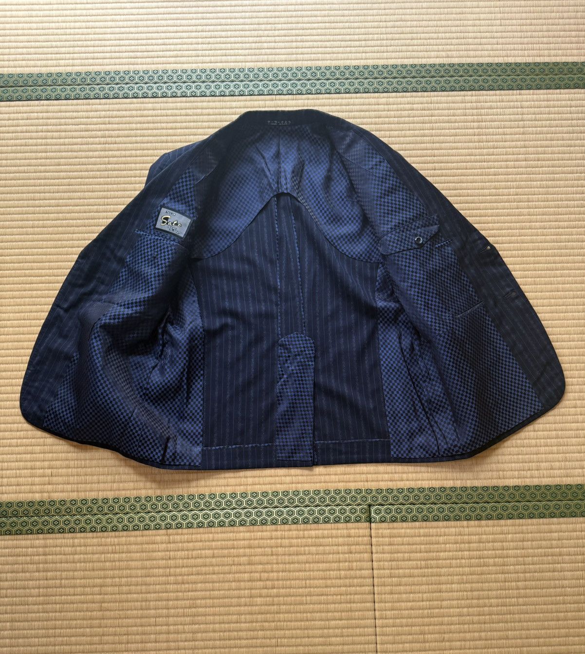 Other Spring&Autumn Japanese Vintage Navy Stripe Tailored Jacket Size 38S - 6 Thumbnail