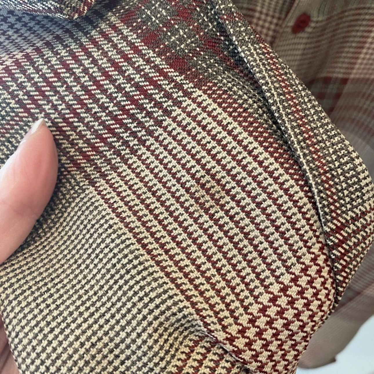 Vintage Retro Grandpa Plaid Shacket Button Down Shirt Red Size US XXL / EU 58 / 5 - 7 Thumbnail