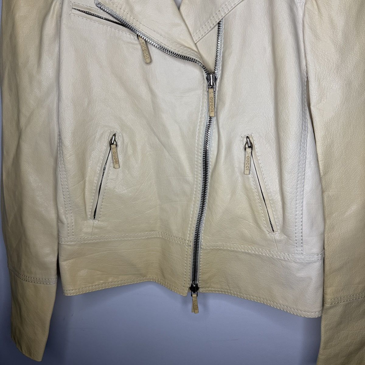 Gucci Gucci Leather Jacket Biker by Tom Ford Y2K Size XS / US 0-2 / IT 36-38 - 5 Thumbnail