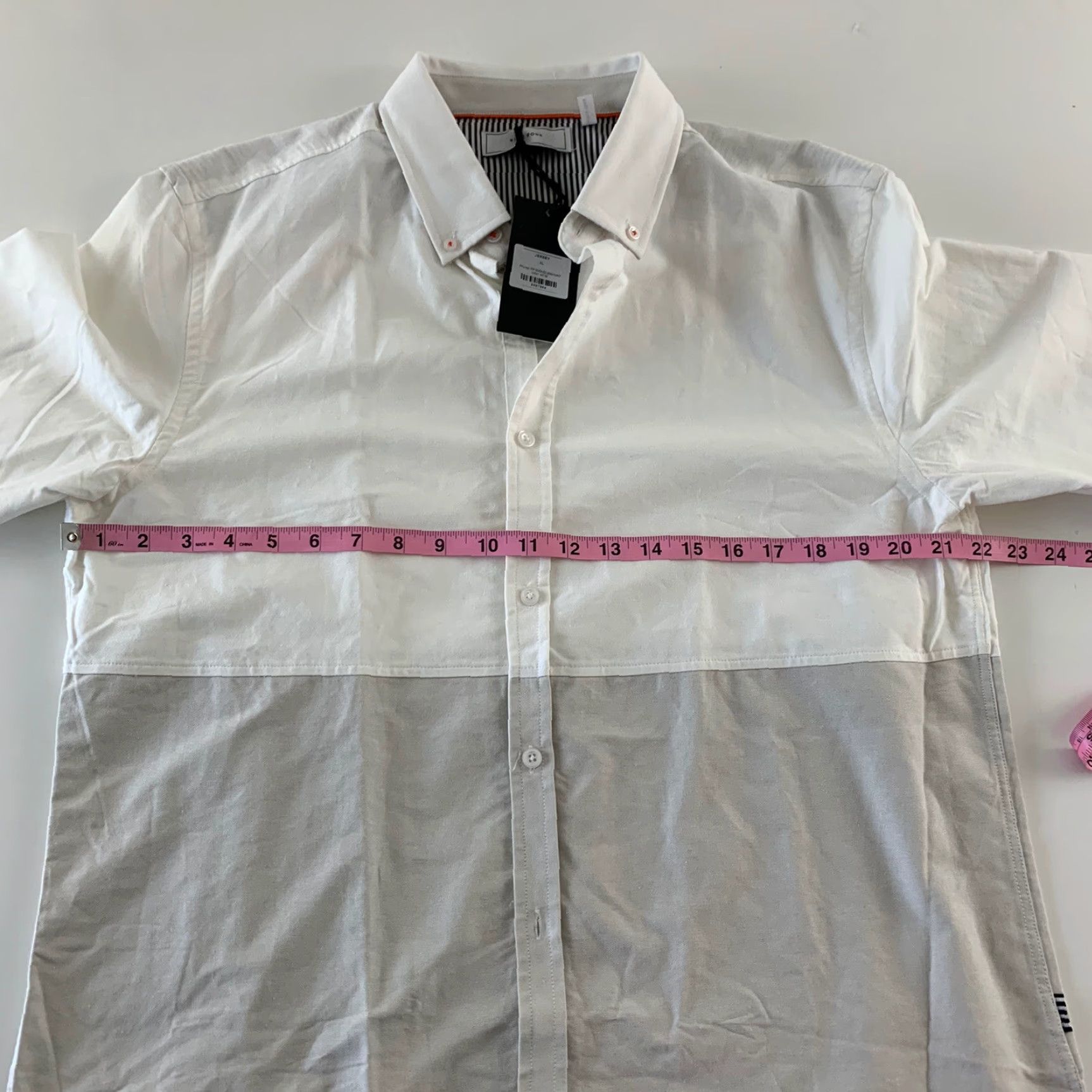 Vintage Five Four Jersey Long Sleeve Button-Up Shirt XL White Mens Size US XL / EU 56 / 4 - 5 Thumbnail