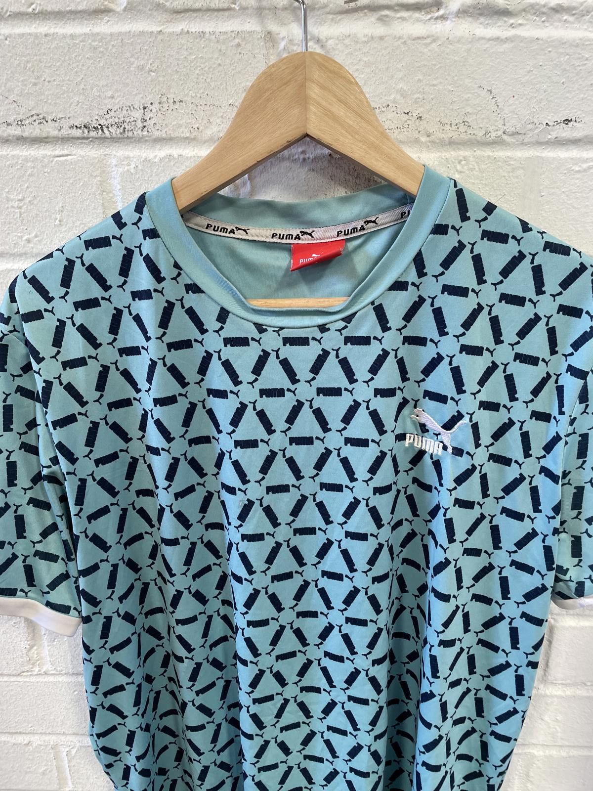 Puma Puma Men's Printed T-Shirt in Light Blue and Navy Size US L / EU 52-54 / 3 - 2 Thumbnail