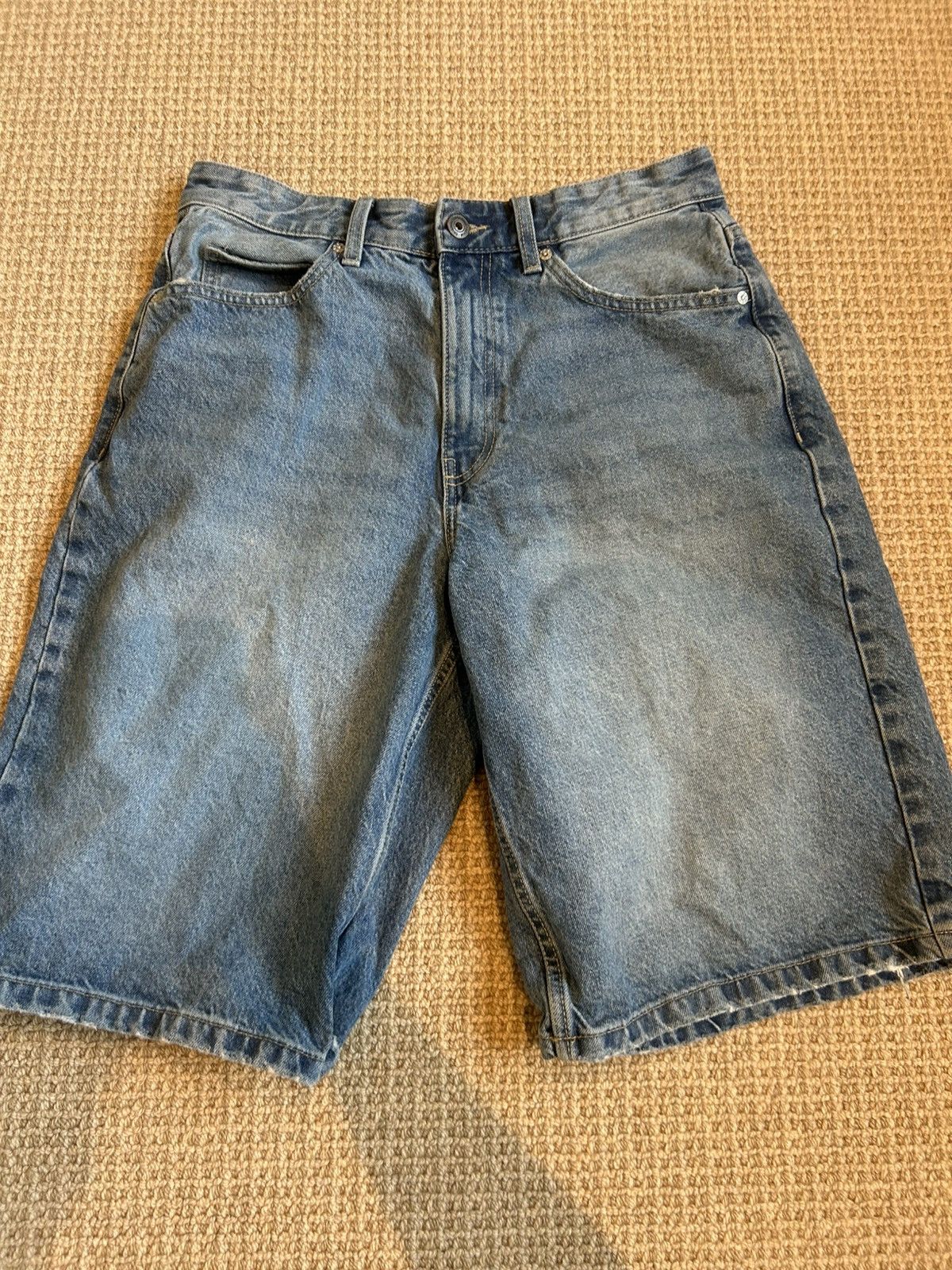 Bershka Blue denim bershka jorts Size US 29 - 1 Thumbnail