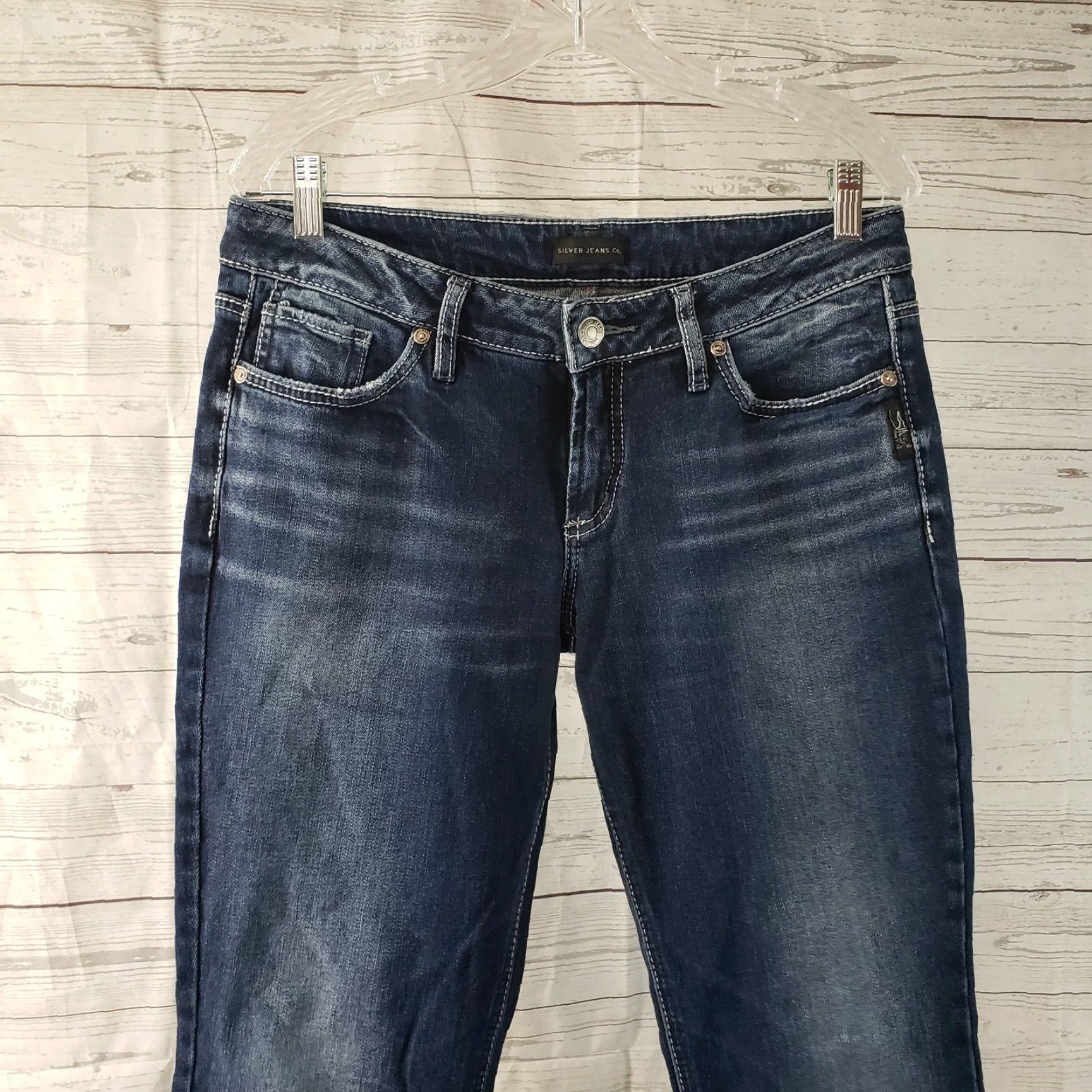 Vintage Silver Jeans Suki Slim Boot Jeans 29 Blue Mid Rise Cotton Blend Women's Jeans Size 29" - 2 Thumbnail