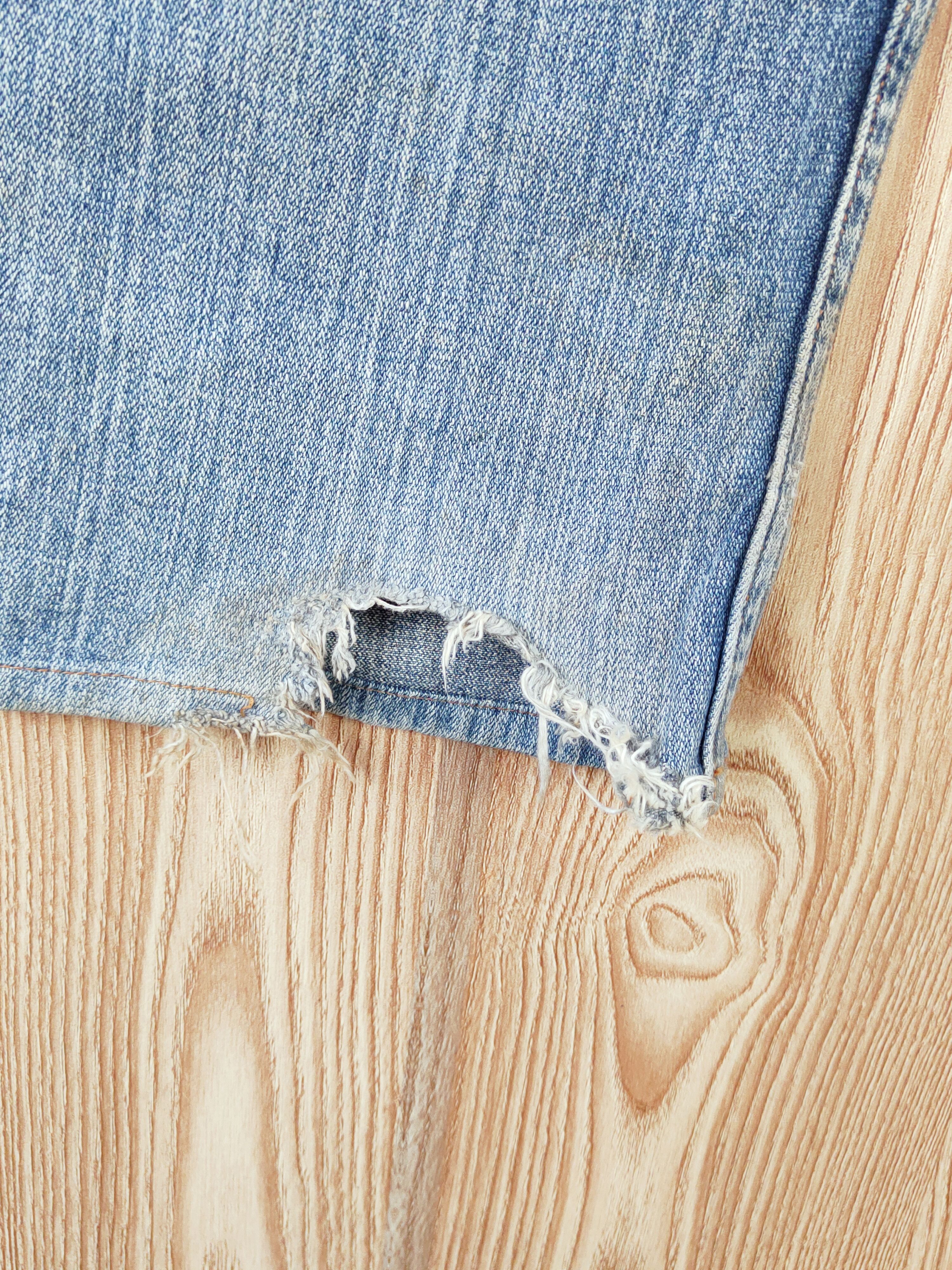 Japanese Brand Nylaus Crew Blue Distressed Ripped Jeans #W649 Size US 32 / EU 48 - 9 Thumbnail