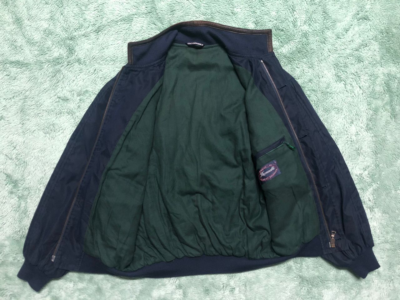 Faconnable VINTAGE FACONNABLE BOMBER JACKET LEATHER PART RIRI ZIPPER Size US M / EU 48-50 / 2 - 3 Thumbnail