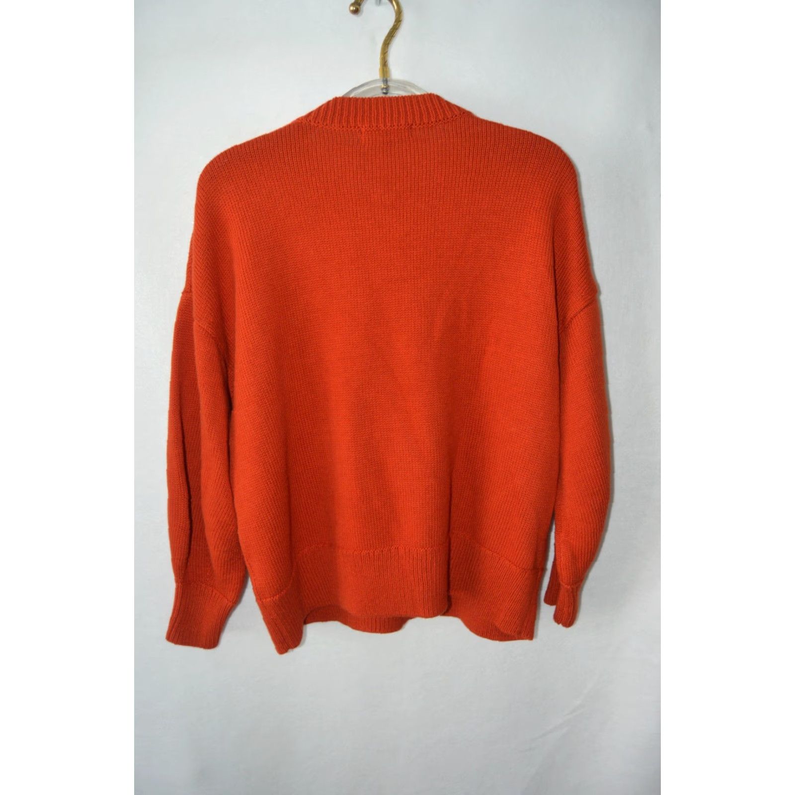 Banana Republic BANANA REPUBLIC Men XL Long Sleeve Crew Neck Orange Cotton Blend NWT Sweater Size US XL / EU 56 / 4 - 2 Thumbnail