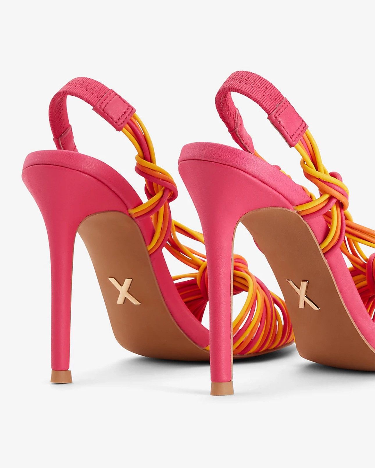 Express Woven Multi Strap Heeled Sandals- EXPRESS BRAND- Size 8W Size US 8 / IT 38 - 5 Thumbnail