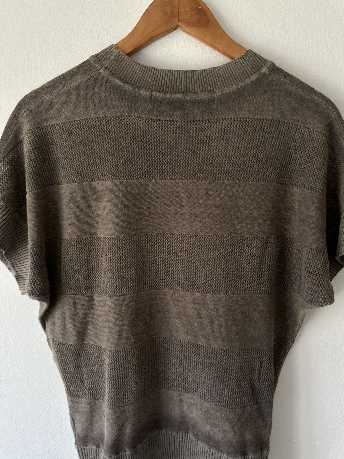 mercibeaucoup Mercibeaucoup Taupe Textured Knit Short Sleeve Size US L / EU 52-54 / 3 - 6 Thumbnail