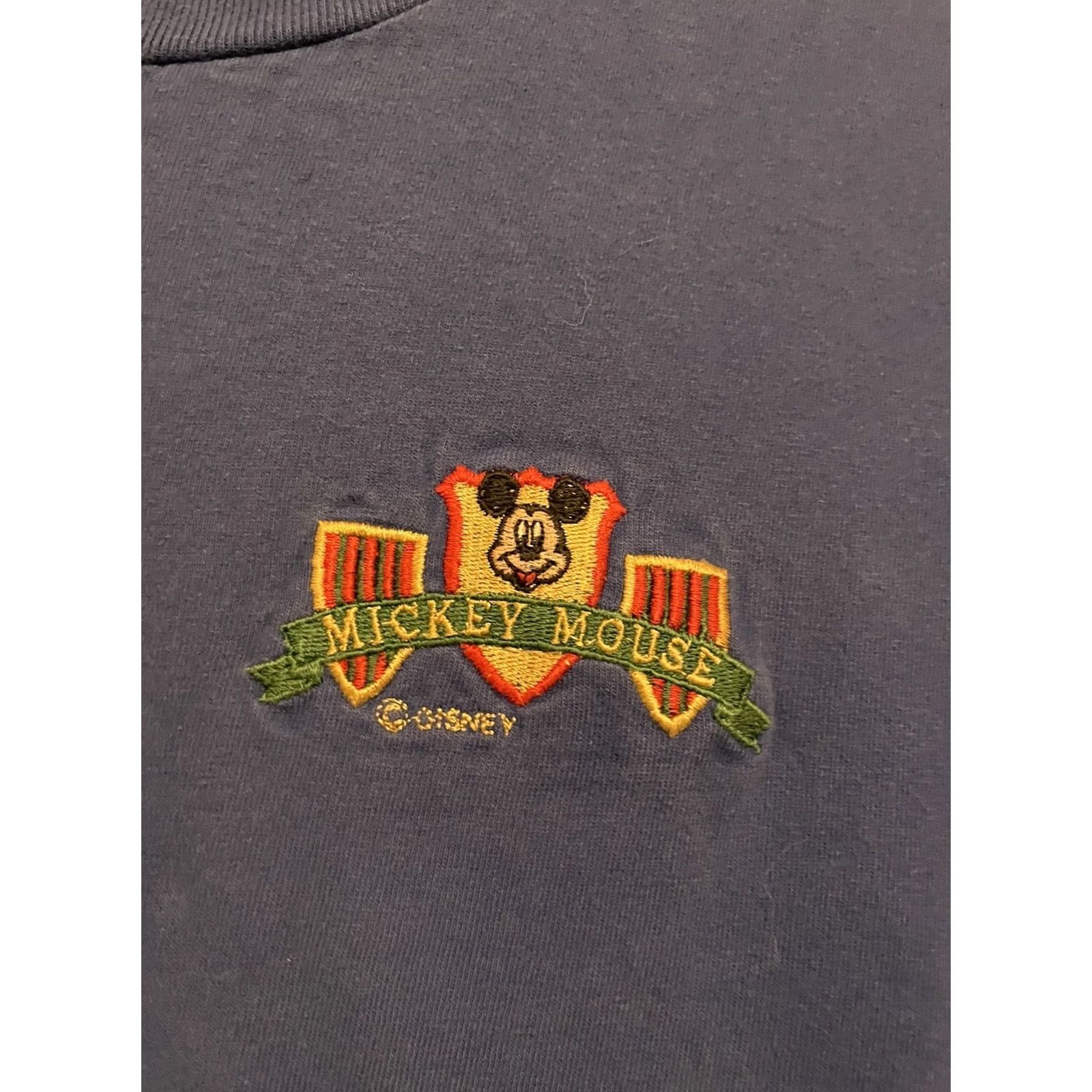 Velva Sheen VINTAGE Mickey Mouse 80s Embroidered T-Shirt Blue M Men's Shirt Size M Genders Mens Size US M / EU 48-50 / 2 - 4 Thumbnail