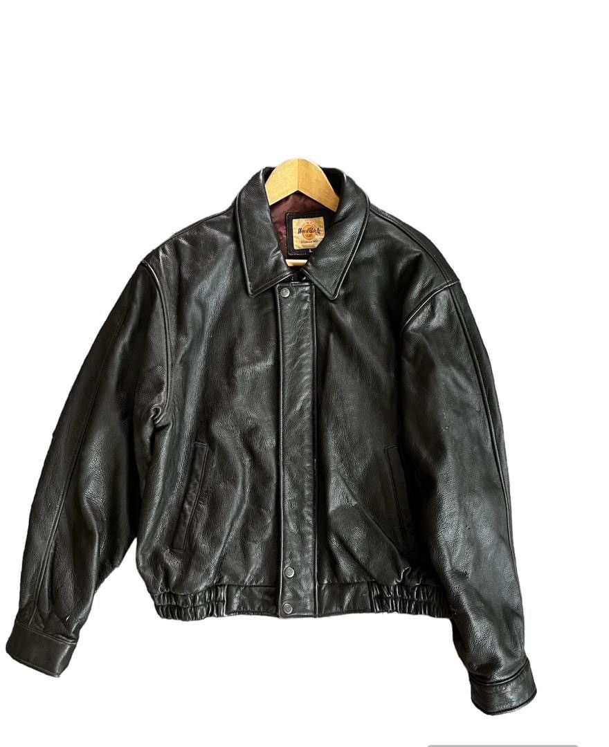 Hard Rock Cafe Vintage 90s Hard Rock Cafe London Leather Jacket Size US L / EU 52-54 / 3 - 21 Thumbnail