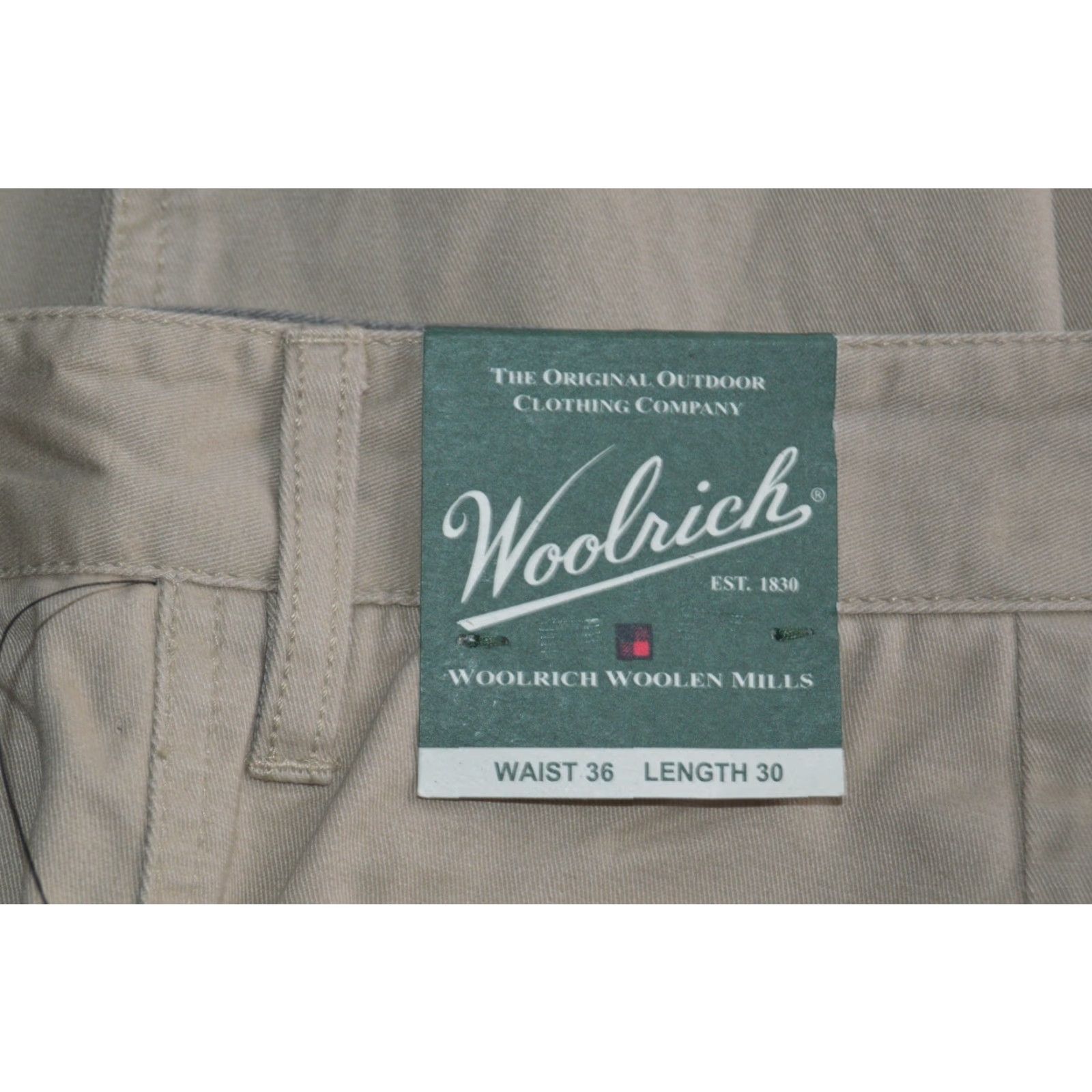 Vintage Woolrich Pants Chino Khaki Cotton Button Zip Regular 36x30 Beige Solid Men Waist 36 Inseam 30 Size US 36 / EU 52 - 6 Thumbnail
