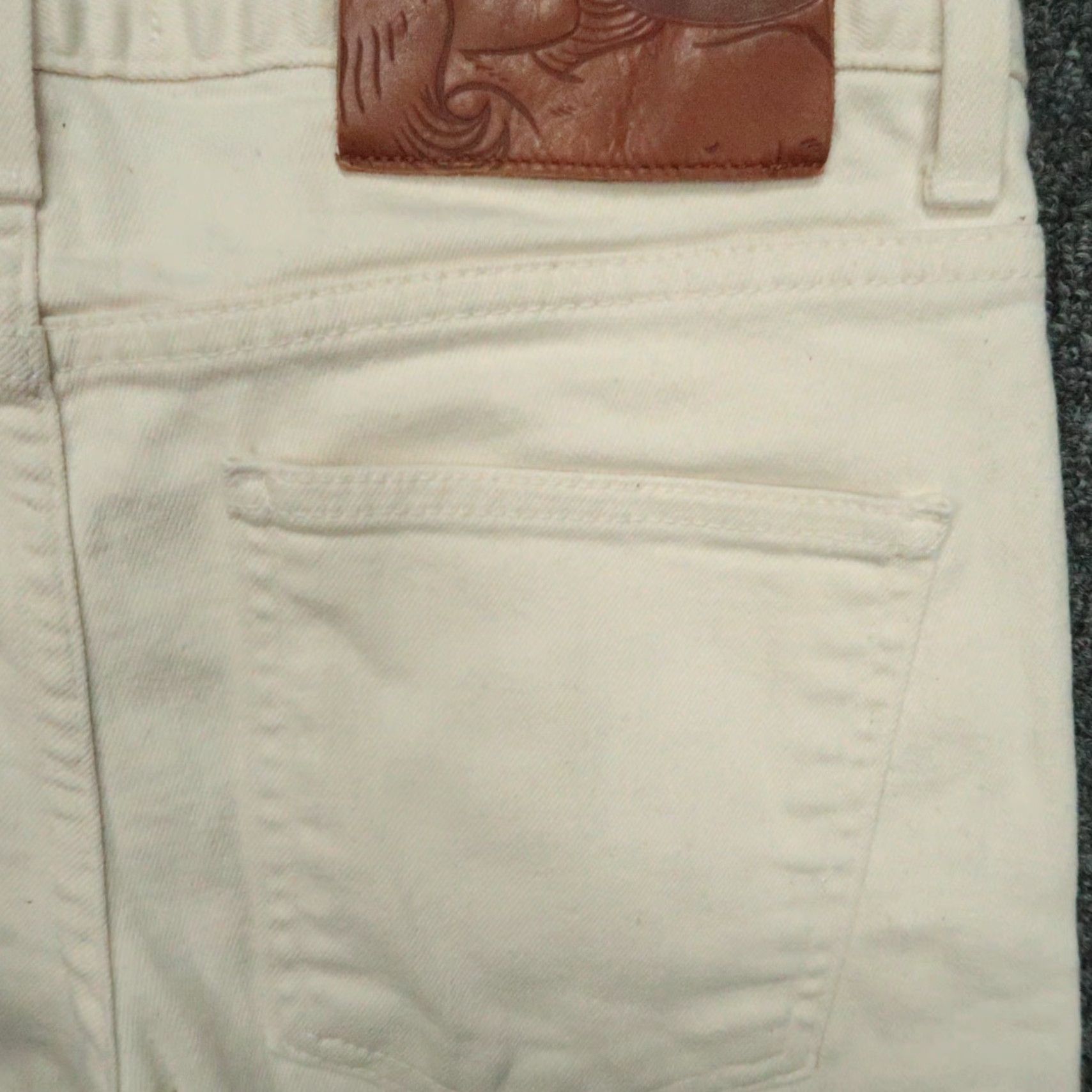 Vintage Naked & Famous Denim Jeans Mens 30x33 Cream 5-Pocket Natural Seed Denim Vintage No Size US 30 / EU 46 - 7 Thumbnail