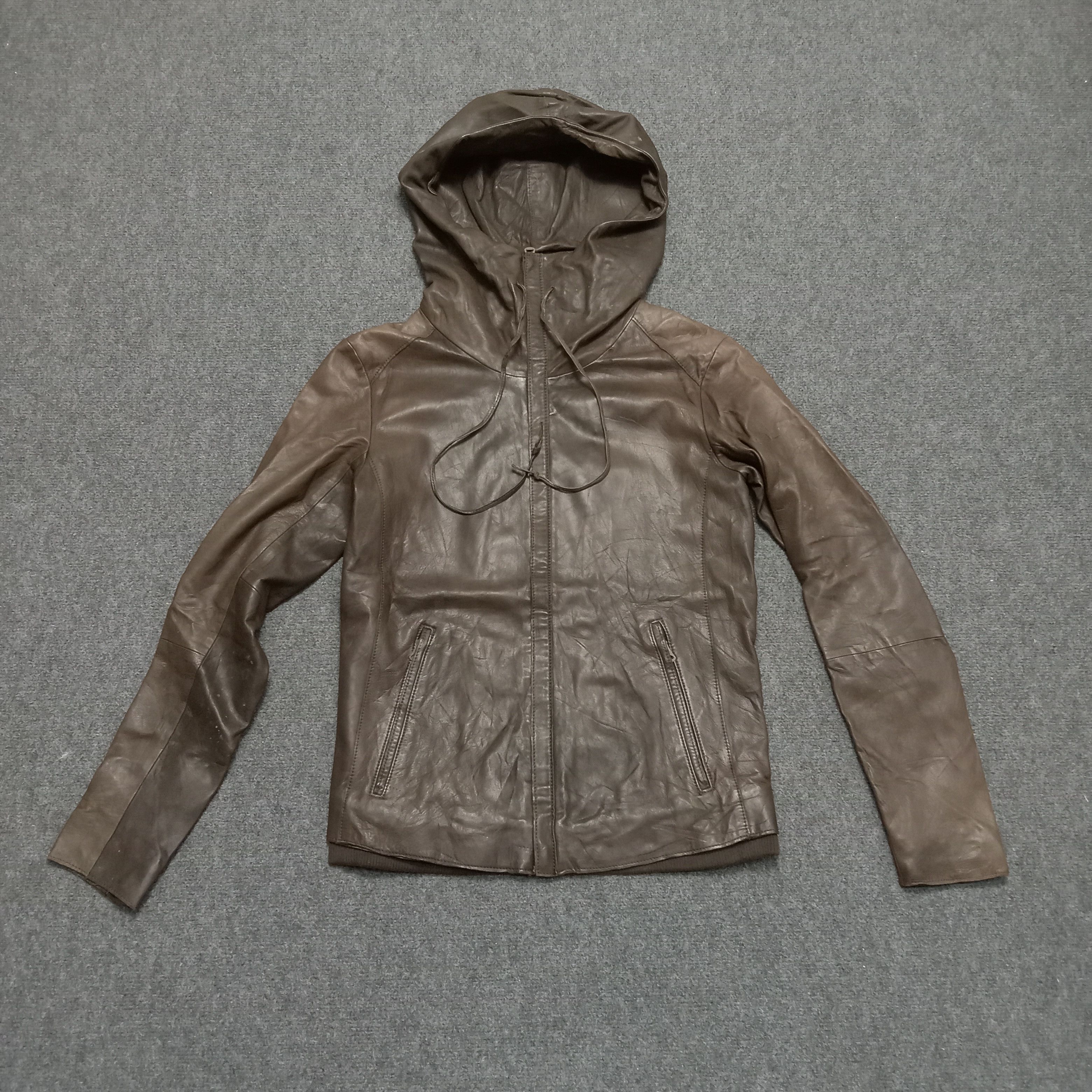 Ciaopanic × Vintage Vintage 90’s CIAOPANIC Skinny Leather Jacket With Hoodie Size US S / EU 44-46 / 1 - 1 Thumbnail