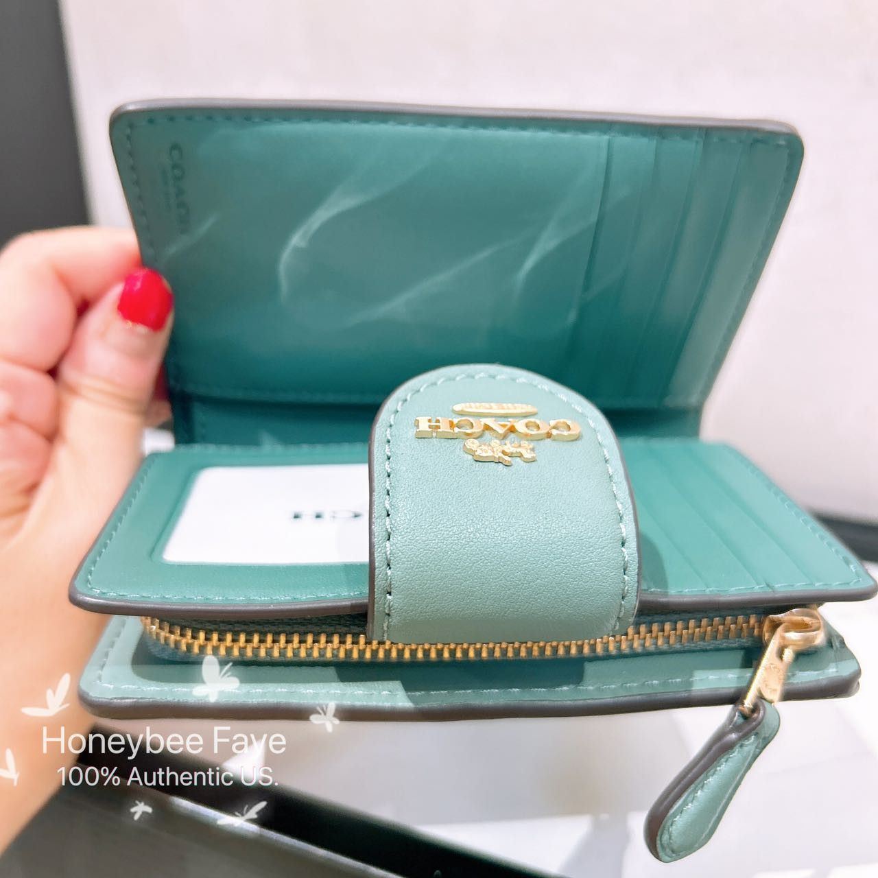 Coach Medium Corner Zip Wallet In Signature Leather CZ341 Size ONE SIZE - 4 Thumbnail