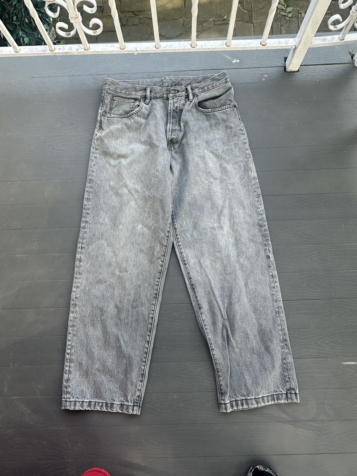 image of Acne Studios 1991 Toj Worn Grey Ss22, Men's (Size 32)