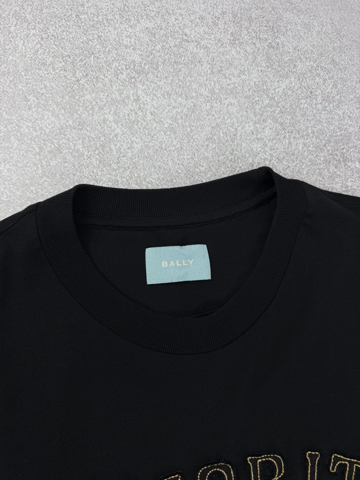 Bally Bally St Moritz Graphic T-Shirt Lambskin Patch Black S/M Size US S / EU 44-46 / 1 - 4 Thumbnail