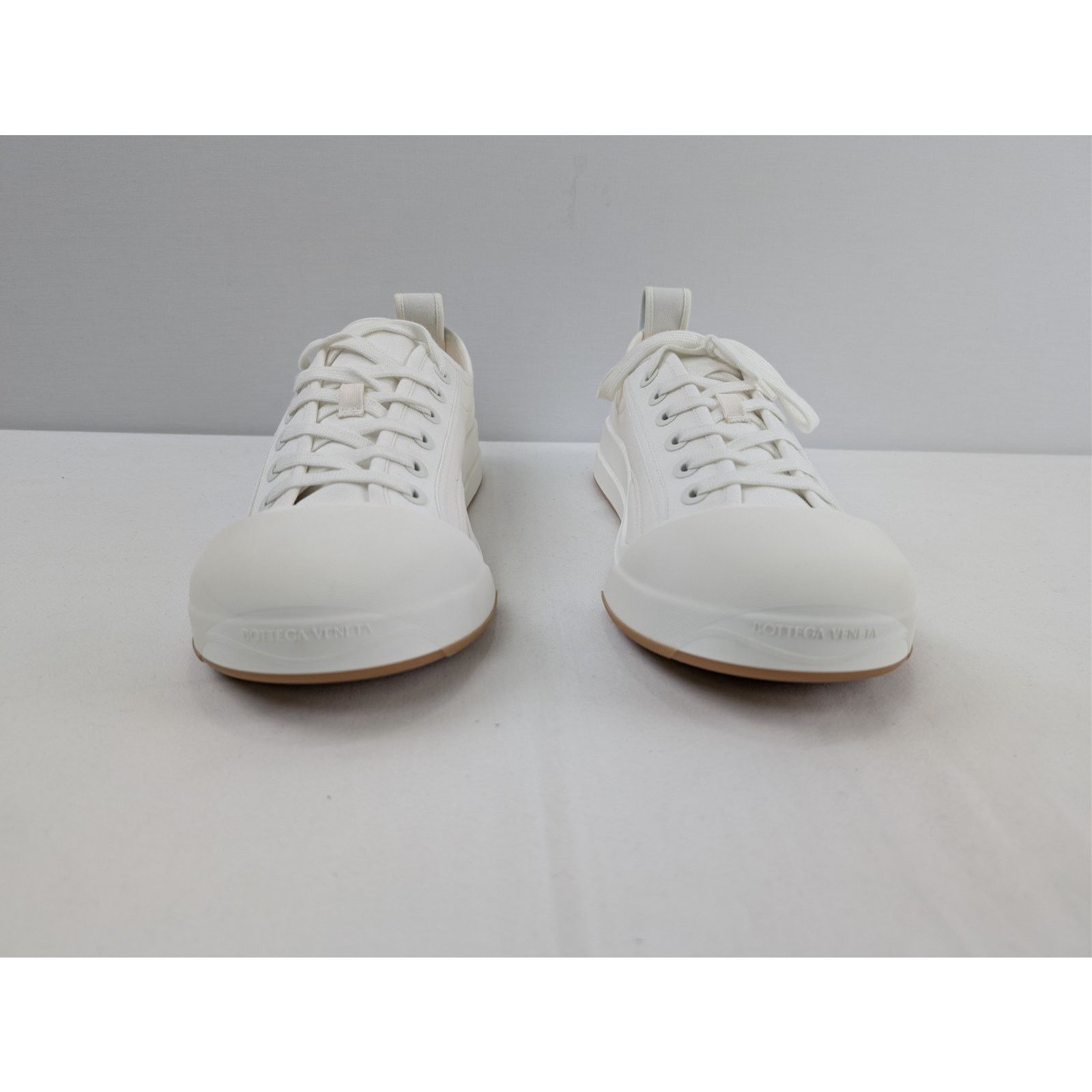 Bottega Veneta o1rshd1 Canvas Vulcan Low Top Sneakers in Optic White Size US 13 / EU 46 - 9 Thumbnail