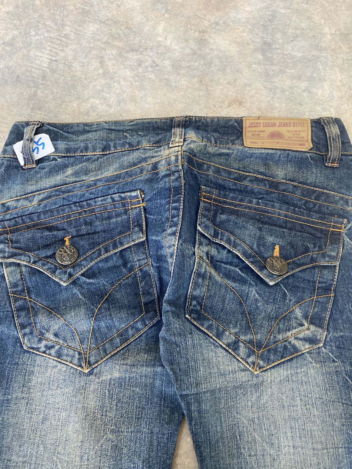 Hysteric Glamour × Japanese Brand × Le Grande Bleu (L.G.B.) Sick☠️ Jesse Logan Flare Jeans Rare 90s Size US 35 - 11 Thumbnail